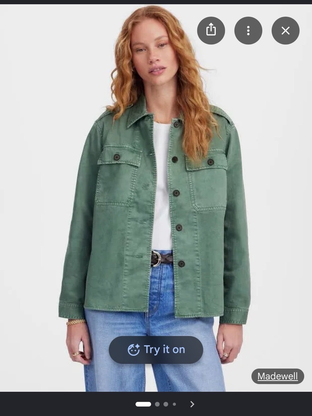 Madewell Olive-Green Utility Jacket - Women's Button-Front